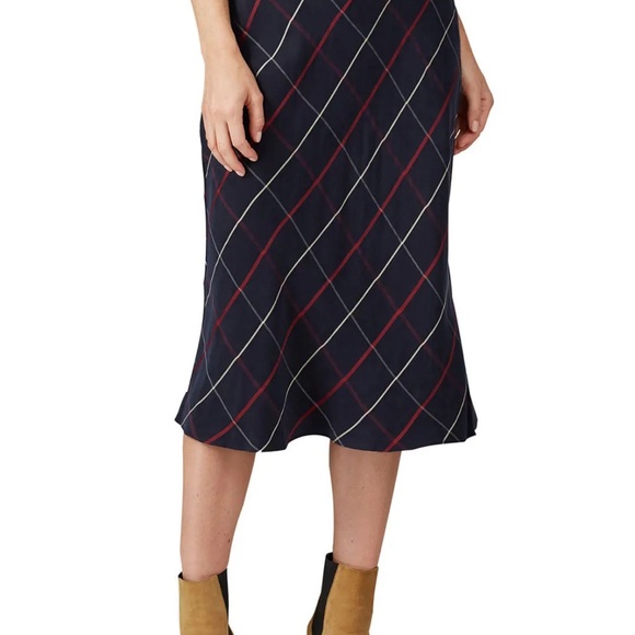 Club Monaco NWT Plaid Bias Midi Skirt Size 8 Medium - Picture 8 of 10